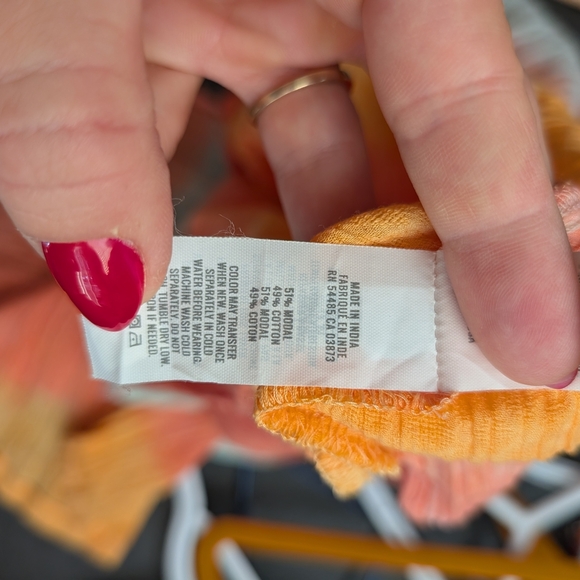 Aerie Multicolor Tie-Dye Maxi Dress Tie Back Swim Cover Beach Medium - Picture 6 of 7